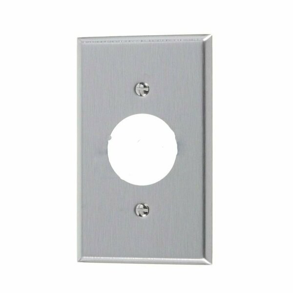 American Imaginations Rectangle Stainless Steel Electrical Receptacle Plate Stainless Steel AI-37049